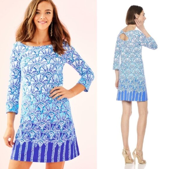 Lilly Pulitzer Bay One of a Kind Engineered Dress Whisper Blue 30152 - Picture 1 of 11